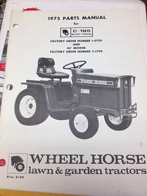 Wheel Horse C-185 Elec-Trak Manual