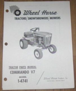 Wheel Horse Commando V7 1 4741 Tractor Parts Manual