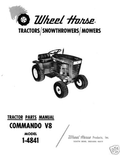 Wheel Horse Commando V8 Parts Manual Model 1-4841 | eBay
