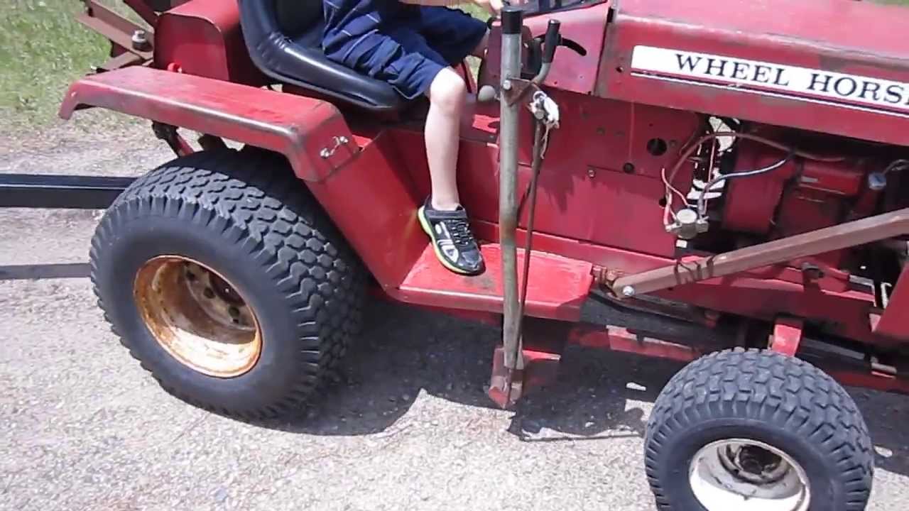 7yr Old Drives Wheel Horse D-160 Tractor - YouTube