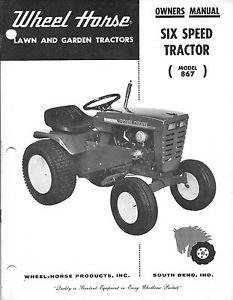 Wheel-Horse-Model-867-Lawn-amp-Garden-Tractor-Owners-Service-Repair ...