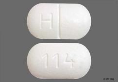 White Oblong Tablet H And 114 - Methocarbamol 500mg Tablet