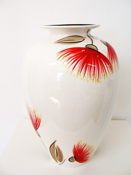... white pohutukawa keriblue ceramics lima vase large white pohutukawa