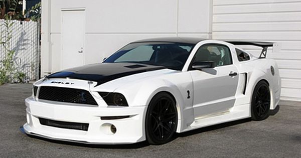 White Ford Mustang with GT-R Wide Body Kit! Whether you’re ...