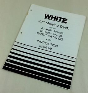 WHITE-42-034-MOWING-DECK-FOR-GT-1120-GT-1622-PARTS-CATALOG-INSTRUCTION ...