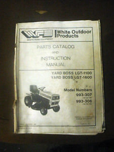 WFE-White-Yard-Boss-Parts-Catalog-Owners-Operators-Manual-LGT-1100 ...