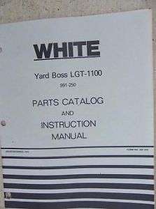 1979 White Yard Boss Lgt 1100 Riding Lawn Mower Manual Parts Catalog ...
