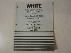 White-LGT-1110-1610-yard-boss-garden-tractor-owners-maintenance-amp ...