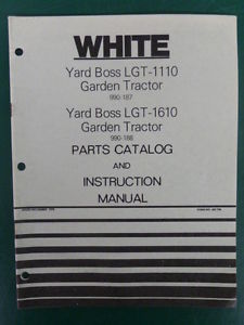 1978-WHITE-YARD-BOSS-LGT-1110-1610-GARDEN-TRACTOR-990-187-188-PARTS ...