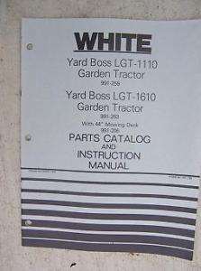 1979-White-Yard-Boss-Garden-Tractor-LGT-1110-LGT-1610-Mower-Manual ...