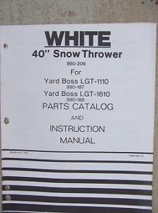 1979-White-40-Inch-Snow-Thrower-990-209-Yard-Boss-LGT-1110-1610-Manual ...