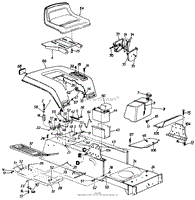 ... 133K696F190 LT-125 (1993) Parts Diagram for 38-Inch Mower Deck LT-125