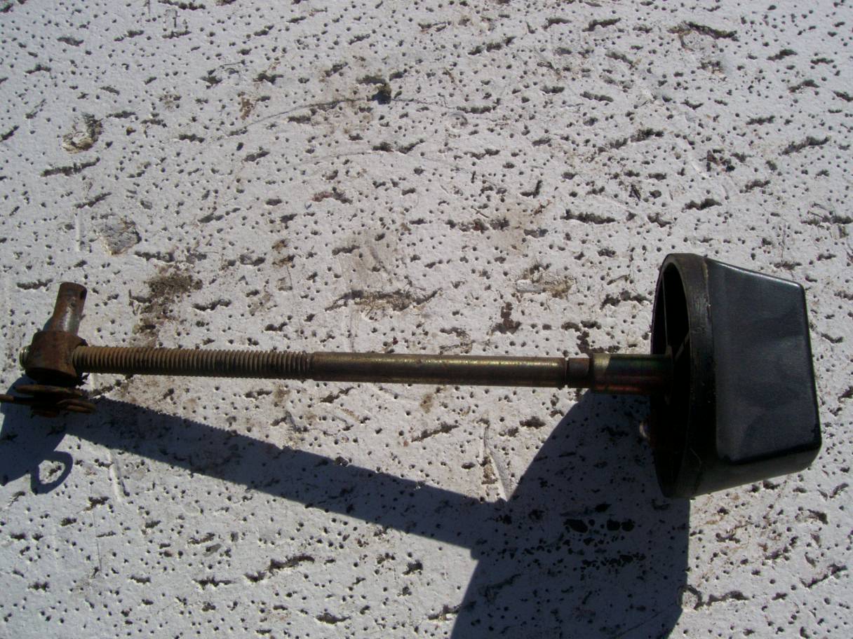 height adjustment rod Removed from: White LT-16 lawn tractor with 16 ...