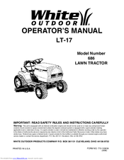 White Outdoor LT-17 686 Operator's Manual (40 pages)