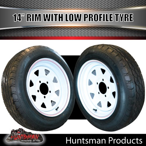 14x6 Sunraysia HQ White & 175/65R14 LT Low Profile Tyre