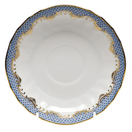 Herend Fish Scale White - Lt Blue Border Bread & Butter Plate ...