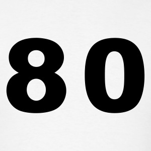 White Number - 80 - Eighty T-Shirts - Men's T-Shirt
