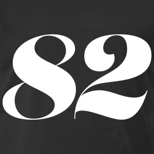 Big 82 Design T-shirt (white on black) - Men's Premium T-Shirt