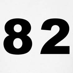 White Number - 82 - Eighty Two T-Shirts