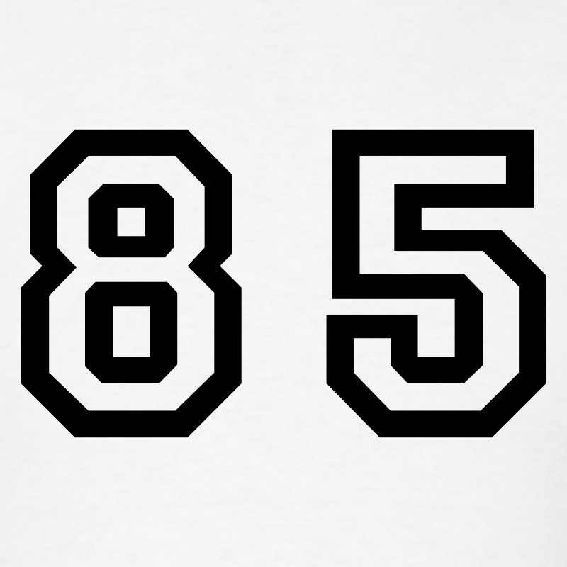 White Number - 85 - Eighty Five T-Shirts - Men's T-Shirt