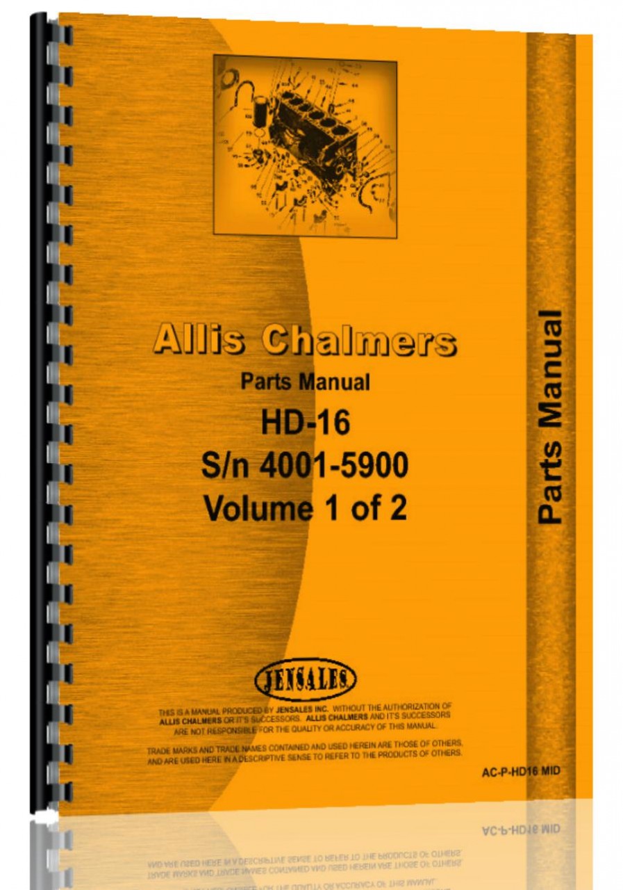 Allis Chalmers HD16D Crawler Parts Manual (HTAC-PHD16MID)