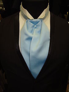 ... about Solid Light Blue Satin Formal Ascot Tuxedo Tie - Universal Size