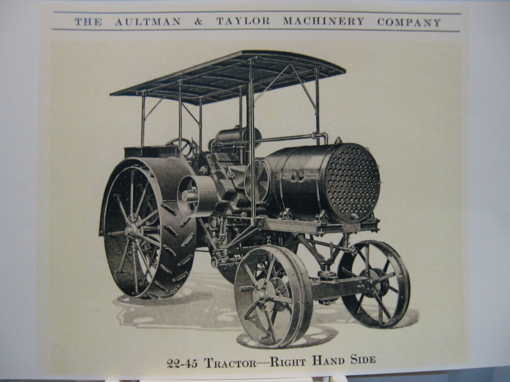 1921 Aultman & Taylor Machinery Co. 22- 45 Steam Tractor-Right Side ...