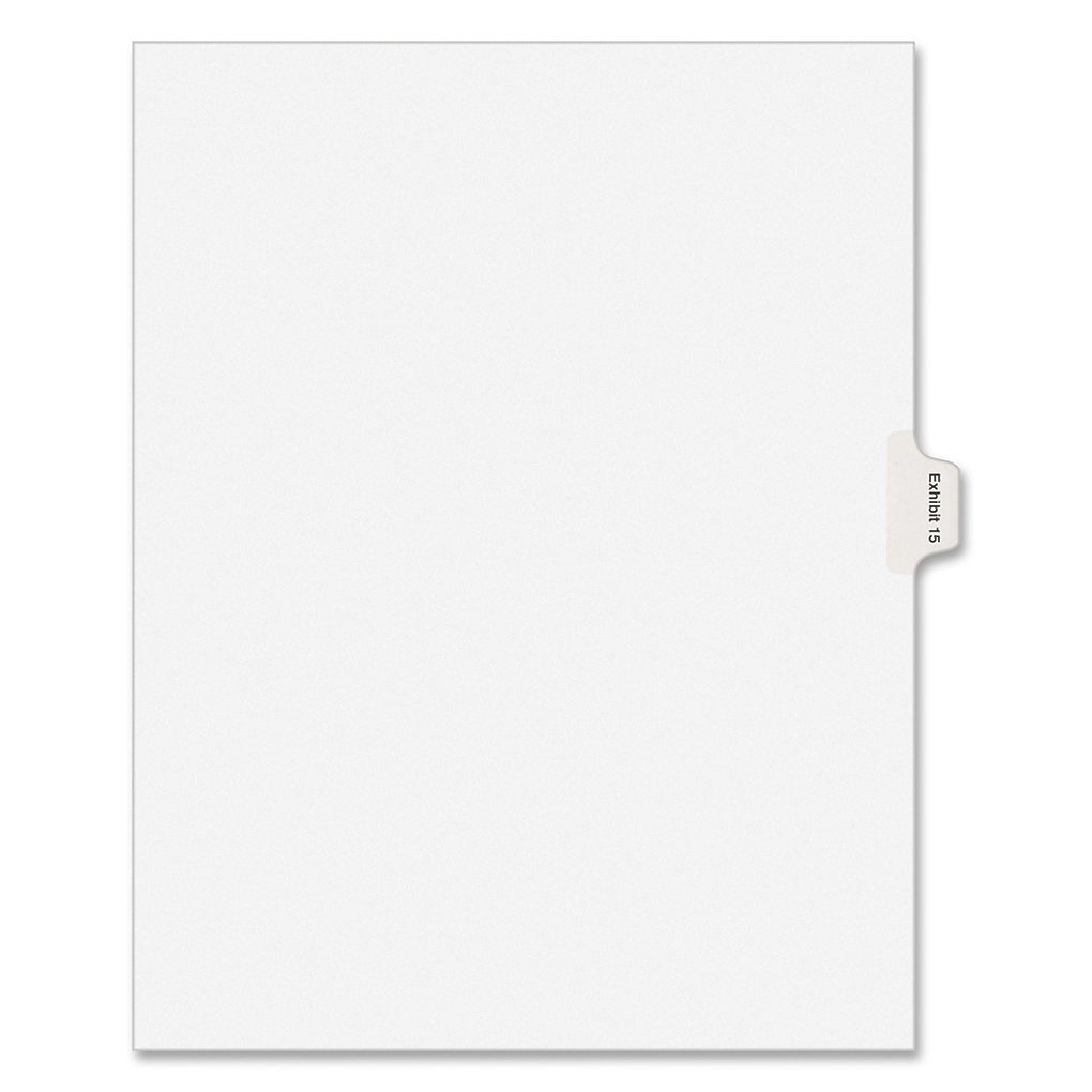 Avery Avery Legal Exhibit Numeric Index Divider - Printed Tab(s ...