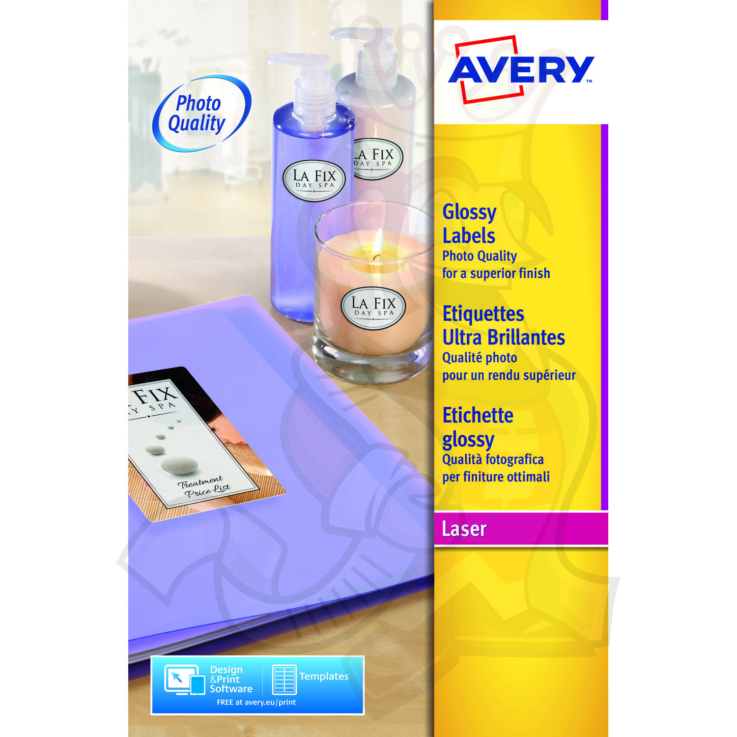 Avery Glossy Labels 200x143mm L7768-40 (80 Labels) - Label King