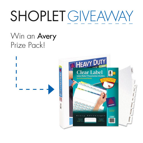 Get Organized With Avery Giveaway | Shoplet