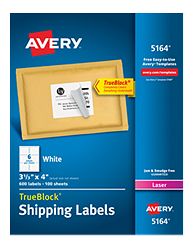 Avery® Shipping Labels with TrueBlock® Technology for Laser Printers ...