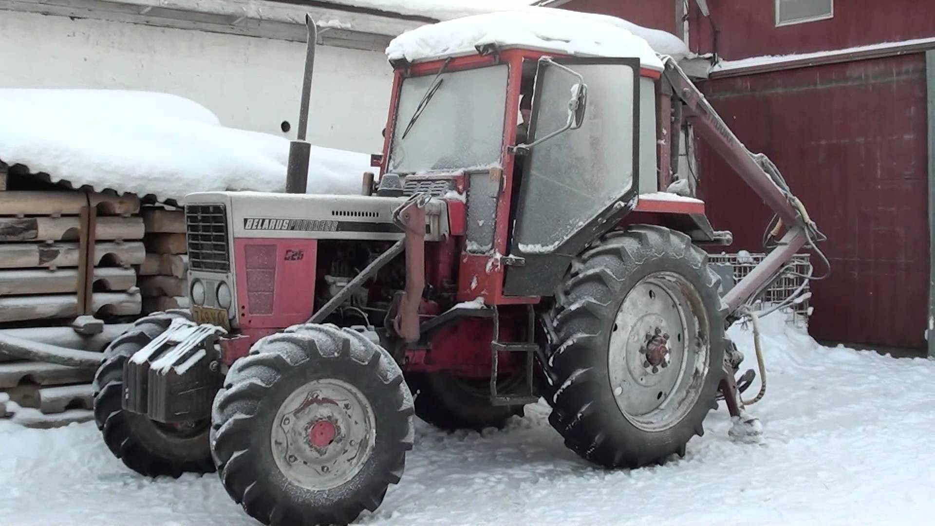 Belarus Progress 525 cold start -18c - YouTube