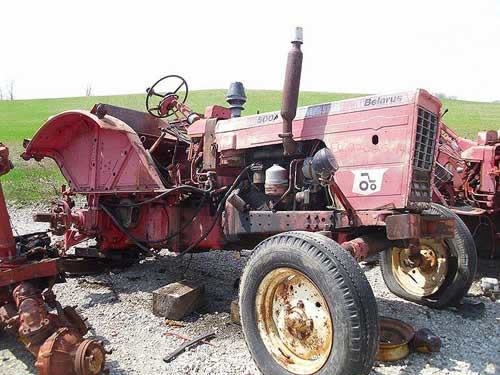 Belarus 500 tractor salvaged for used parts. This unit is available at ...