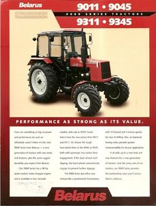 Farm Tractor Brochure - Belarus - 9011 9045 9311 9345 - 1997 (F1795 ...