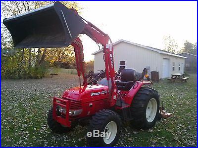 2010 Branson 4220i Tractor 4WD, 42HP, Manual Trans, with loader and ...