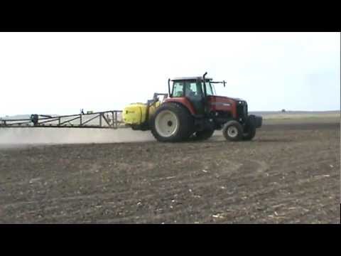 Buhler Versatile 2145 Tractor spraying with a 3 point Top Air Sprayer ...