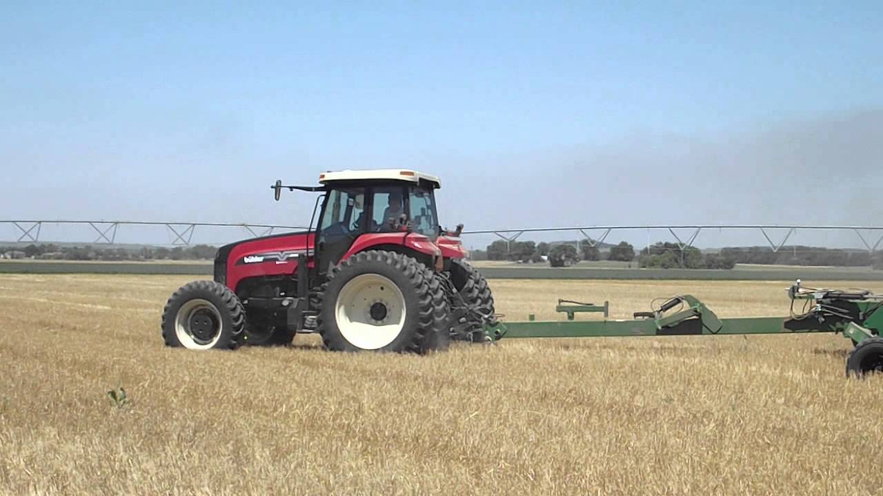Buhler Versatile 2160 Tractor planting soybeans into wheat stubble ...