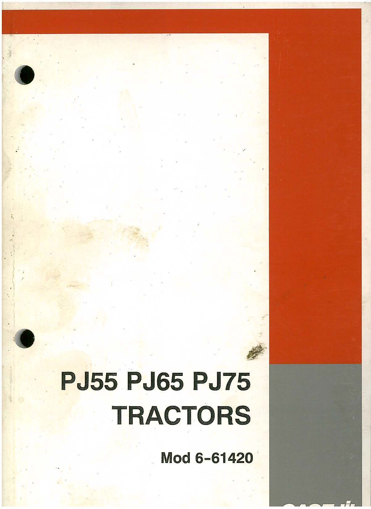 Case IH Tractor PJ55 PJ65 PJ75 Operators Manual