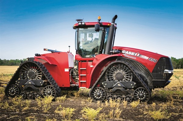 The 450hp (335.6kW) articulated Case IH Steiger Rowtrac tractor has ...