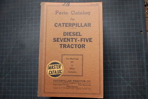 CAT-Caterpillar-Seventy-Five-Tractor-Dozer-Crawler-Parts-Manual-book ...