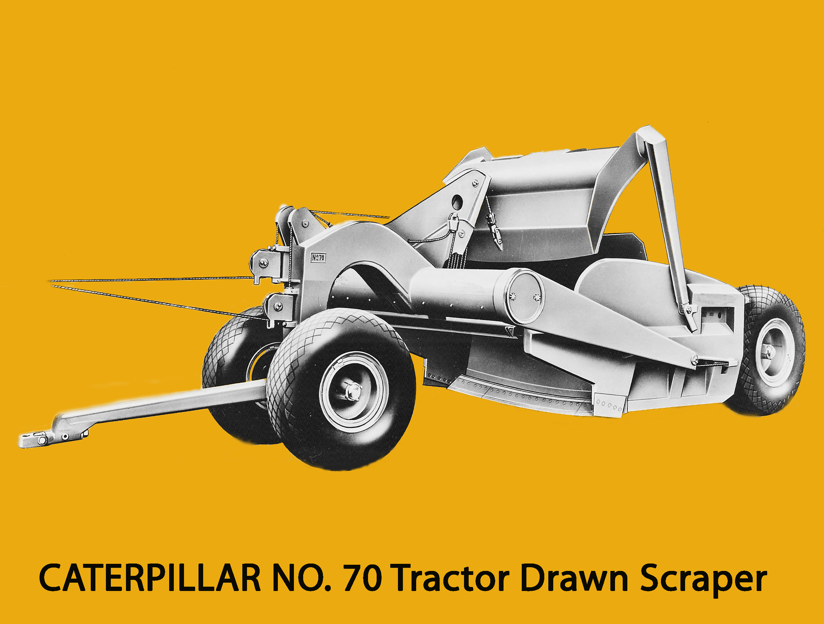 Caterpillar No. 70 towed scraper. Edgar Browning Image