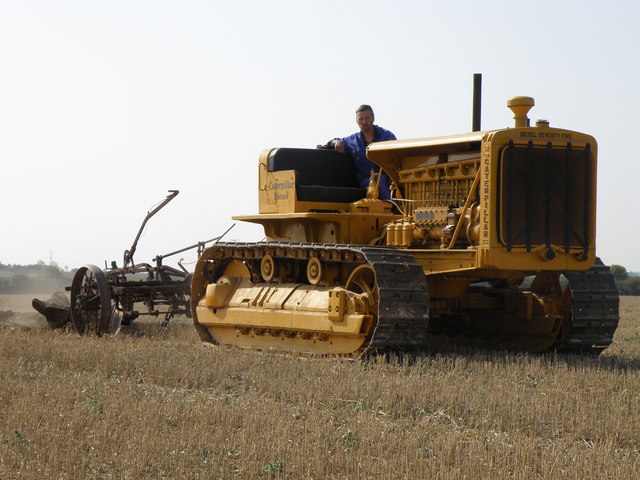 File:Caterpillar Seventy Five crawler tractor ploughing - geograph.org ...