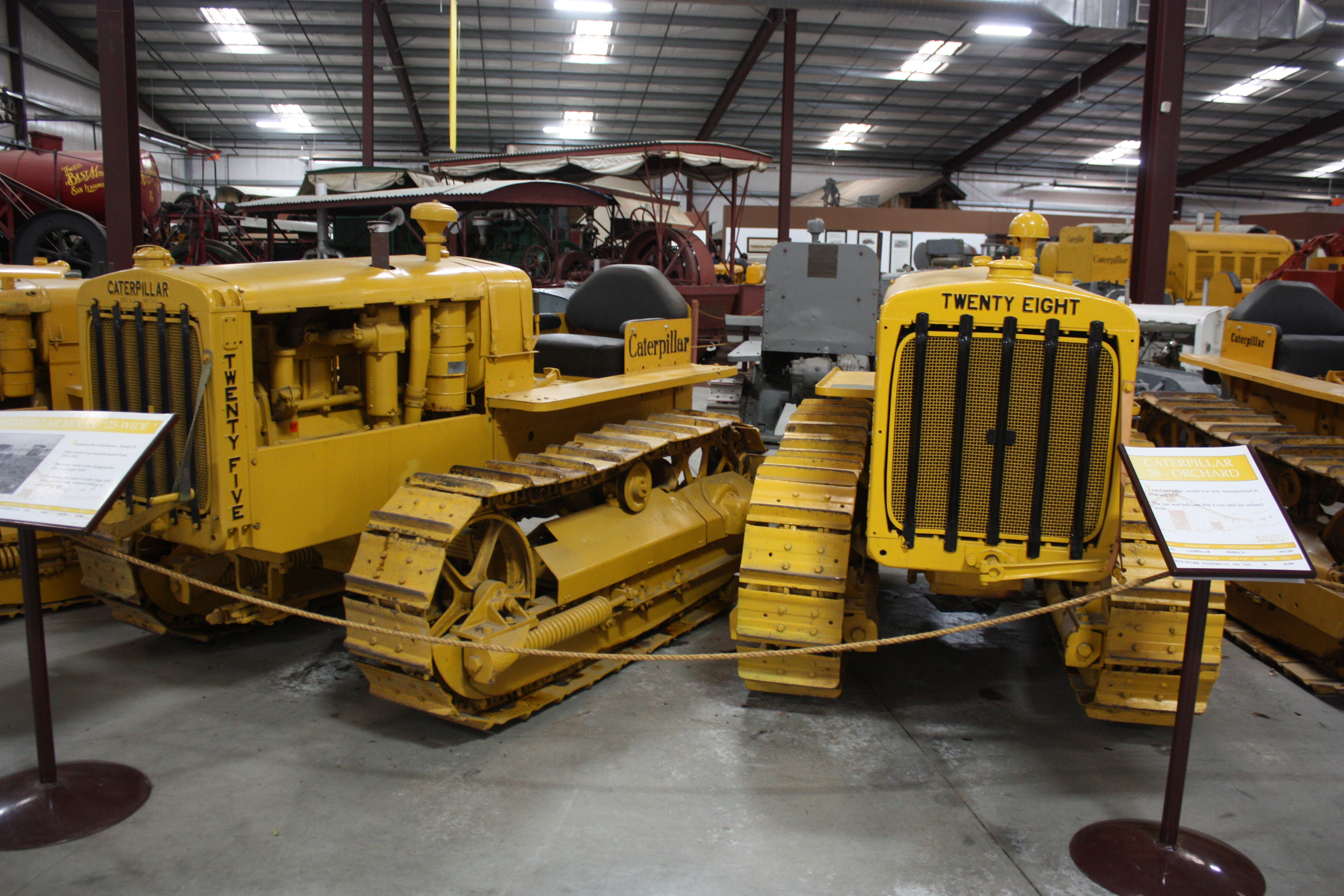 Caterpillar Twenty-Eight (4F) orchard tractor (1934) (RIGHT), and ...