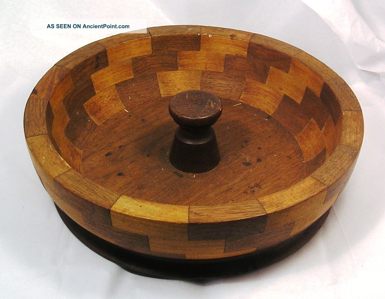 Vintage Mid Century Turned Wood Nut Bowl C35 Mid-Century Modernism ...