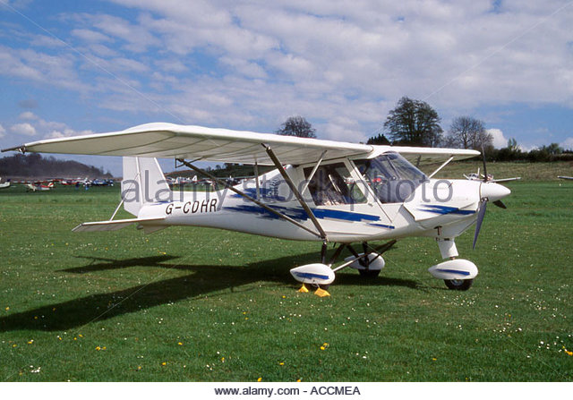 Ikarus C42 a modern 21st century microlight aircraft - Stock Image