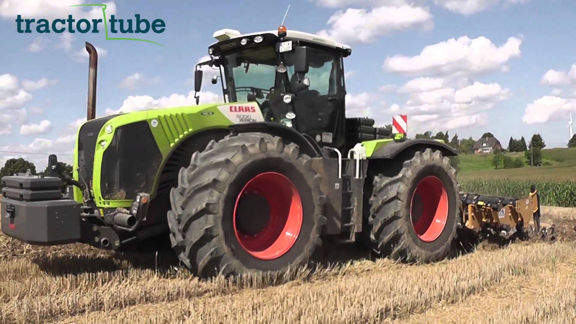 Claas Xerion 5000 mit Alpego Tiefengrubber - YouTube
