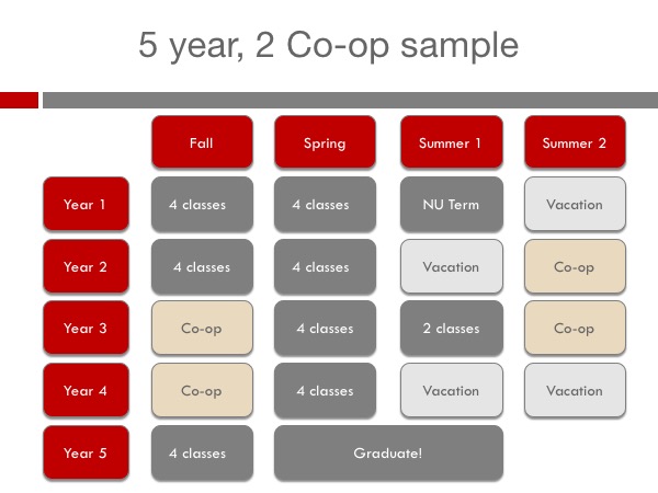 Co-op Model 4 - 5 year, 2 co-ops