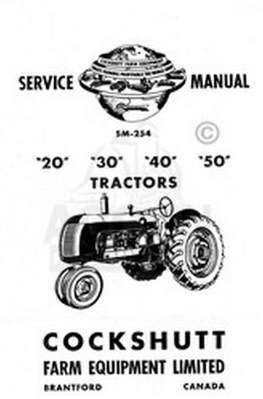 Cockshutt 20 40 50 Co-oP E2 E3 E4 E5 Tractor Shop Service Manual ...