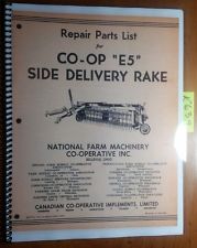 National Farm Co-Operative CO-OP E5 Side Delivery Rake Repair Parts ...