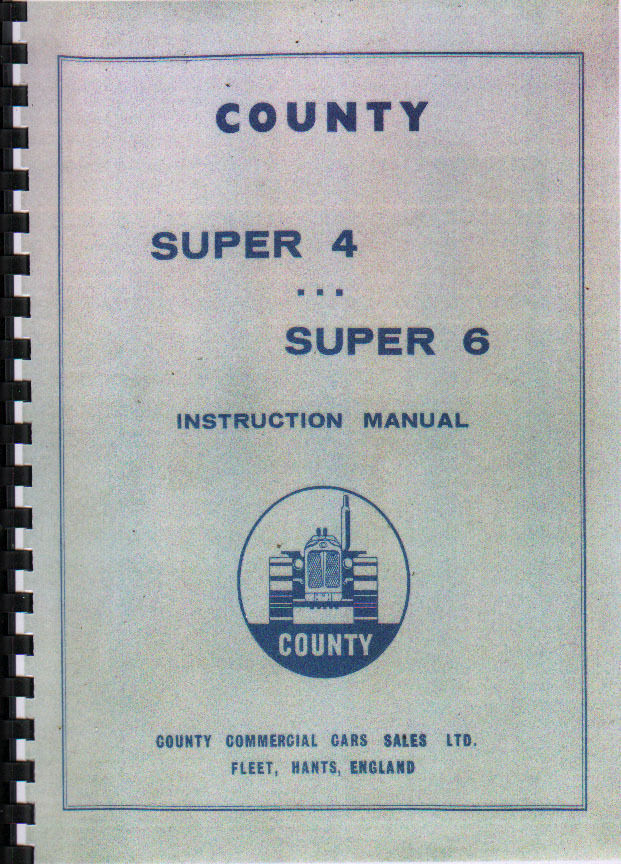 County Super 4 & Super 6 Tractor Instruction Parts Manual | eBay